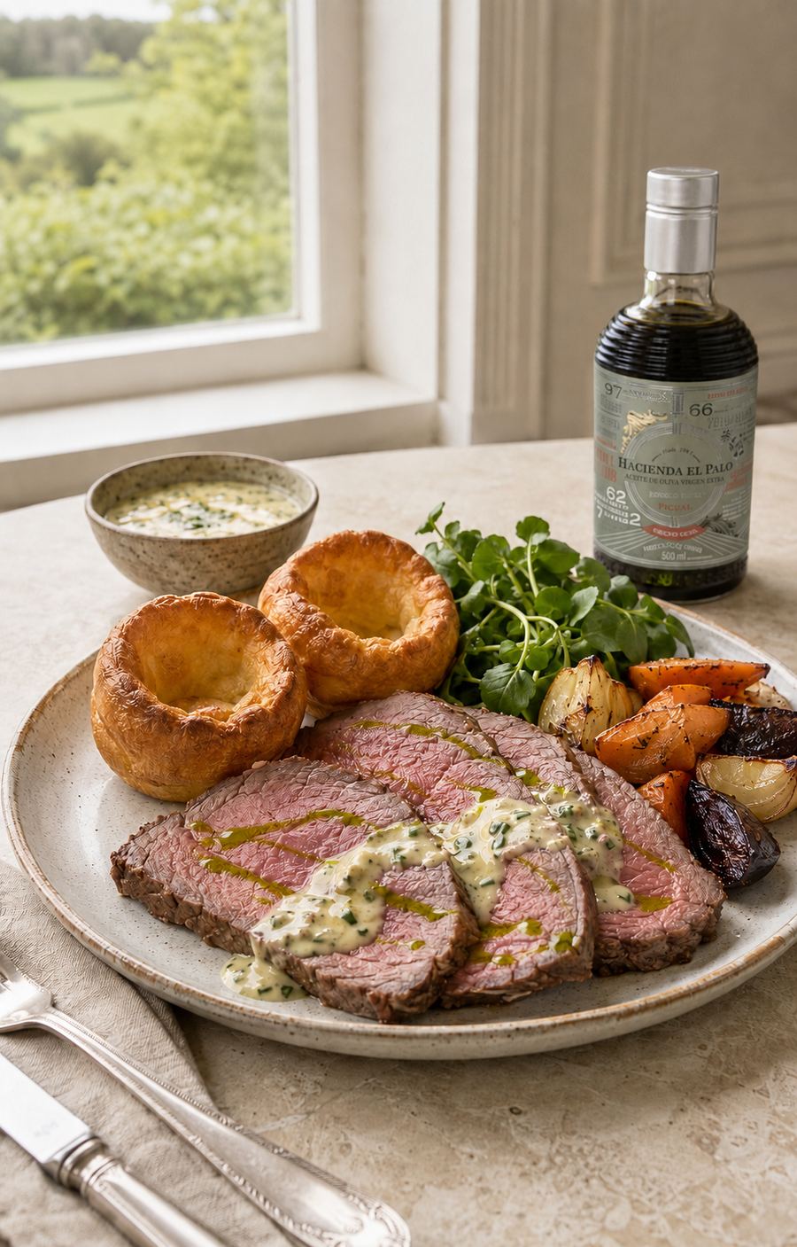 British Roast Beef with Picual Horseradish Dressing