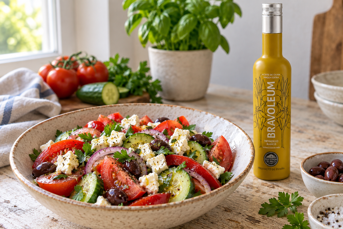 Mediterranean Salad with Nevadillo Blanco EVOO