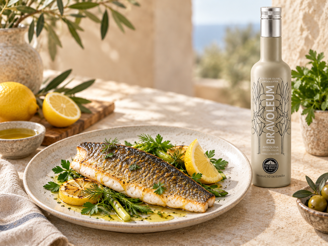 Sea Bass with Lemon and Arbequina Olive Oil